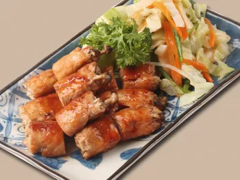 Thăn Lợn Nhật Cuộn Nấm Nướng - 黒豚薄切りマッシュルーム巻き
