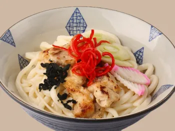 Mỳ Udon / Soba Với Gà Nướng -ＢＢＱチキンうどん、そば